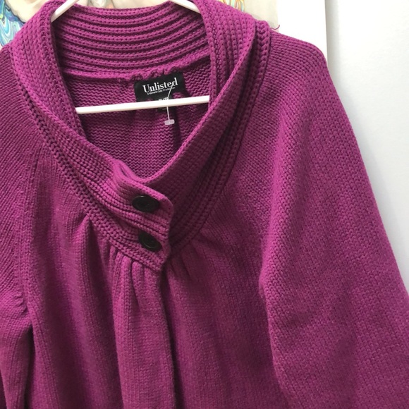 ❤️EUC Unlisted By Kenneth Cole Cardigan Woman Size XL Purple Pink Knitted - Picture 4 of 12